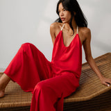 Lunya Pajamas Washable Silk Cami Pant Set - #Untold Scarlet